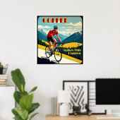 コーヒーがすべてを可能にする 自転車 ポスター (ホームオフィス)