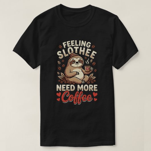 コーヒーがない一日は冗談よ 笑えるコーヒー Tシャツ (デザイン正面)