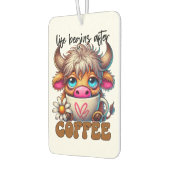 コーヒーがなければ人生は始まらない カーエアーフレッシュナー (左)