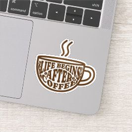 コーヒーがなければ人生は始まらない シール