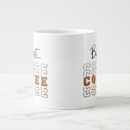 コーヒーが先 20オンス ジャンボ おもしろ スペシャリティ マグ (正面)