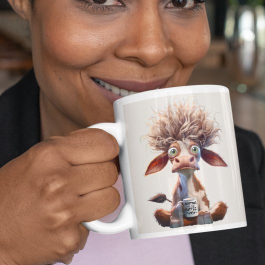 コーヒーが入るのを待っている ジャンボコーヒーマグカップ