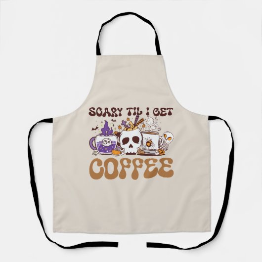 コーヒーが入るまで怖い エプロン (正面)