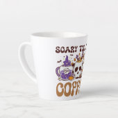 コーヒーが入るまで怖い カフェラテマグ (左アングル)