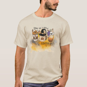 コーヒーが入るまで怖い – Halloween Cups & Muggs Tシャツ