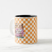 コーヒーが出たら仕事を始める ツートーンマグカップ (正面左)