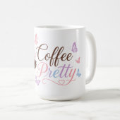 コーヒーが可愛いロゴ入りカラフルマグカップ コーヒーマグカップ (正面右)
