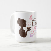 コーヒーが可愛いロゴ入りカラフルマグカップ コーヒーマグカップ (正面左)
