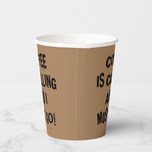 コーヒーが呼ばれて私は紙カップに行かなければならない 紙コップ (右)