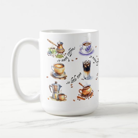 コーヒーが多くて時間が無い コーヒーマグカップ (左)