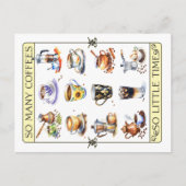 コーヒーが多くて時間が無い ポストカード (正面)