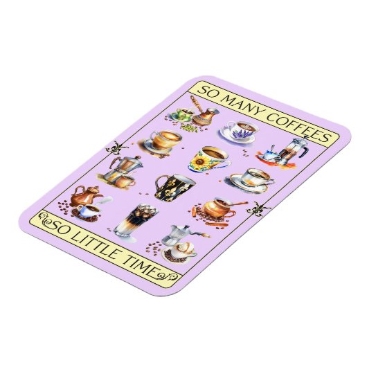 コーヒーが多くて時間が無い マグネット (左側)