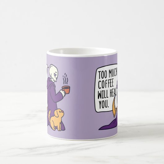 コーヒーが多すぎると癒され、死神ドリンク コーヒーマグカップ (中央)