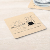 コーヒーが多過ぎる スクエアペーパーコースター (アングル)