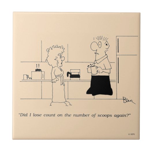 コーヒーが多過ぎる タイル (正面)