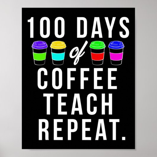 コーヒーが大好きな先生への学校贈り物の日 ポスター (正面)