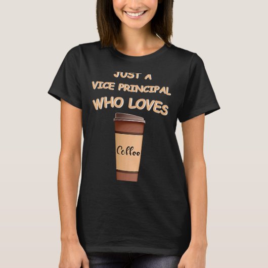 コーヒーが大好きな副校長 Tシャツ (正面)
