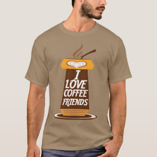 コーヒーが大好きな友達のための面白いデザイン Tシャツ