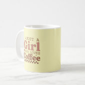 コーヒーが大好きな女の子おもしろい コーヒーマグカップ (正面左)