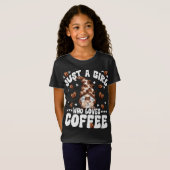 コーヒーが大好きな女の子格言 Tシャツ (正面フル)