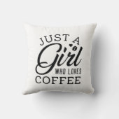 コーヒーが大好きな女の子 クッション (裏面)