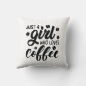 コーヒーが大好きな女の子 クッション (裏面)