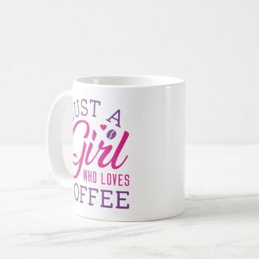 コーヒーが大好きな女の子 コーヒーマグカップ (正面左)