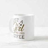 コーヒーが大好きな女の子 コーヒーマグカップ (正面左)