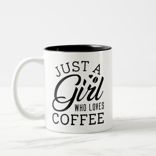 コーヒーが大好きな女の子 ツートーンマグカップ (左)