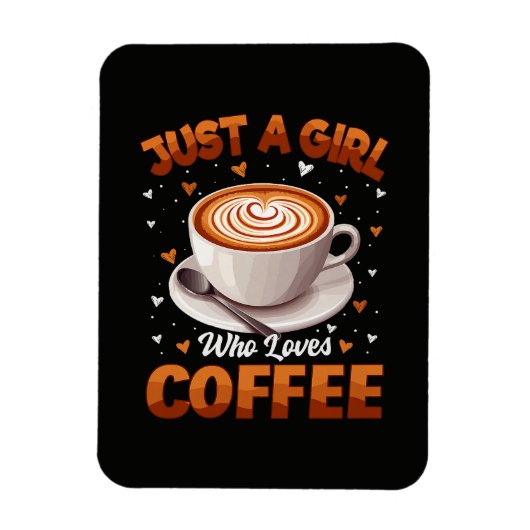 コーヒーが大好きな女の子 マグネット (縦)