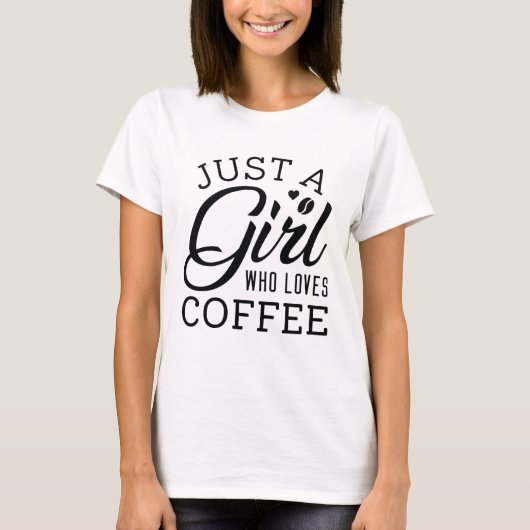 コーヒーが大好きな女の子 Tシャツ (正面)