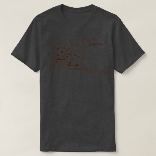 コーヒーが大好き6 Tシャツ (デザイン正面)