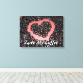 コーヒーが大好き キャンバスプリント (インサイチュ (ウッドフロア))