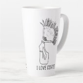 コーヒーが大好き コーヒーも私が好き カフェラテマグ (右アングル)