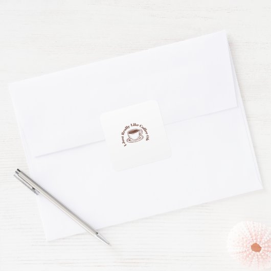 コーヒーが大好き スクエアシール (封筒)