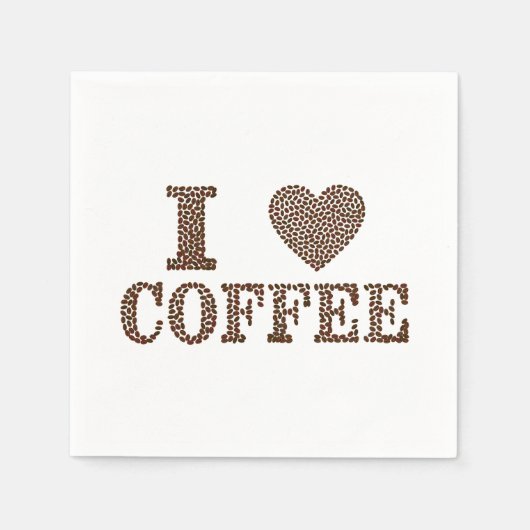 コーヒーが大好き スタンダードカクテルナプキン (正面)