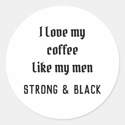 コーヒーが大好き ラウンドシール (正面)