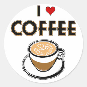 コーヒーが大好き ラウンドシール