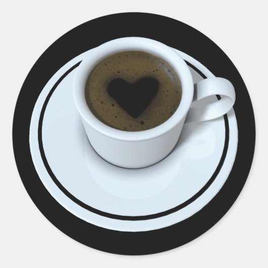 コーヒーが大好き ラウンドシール (正面)