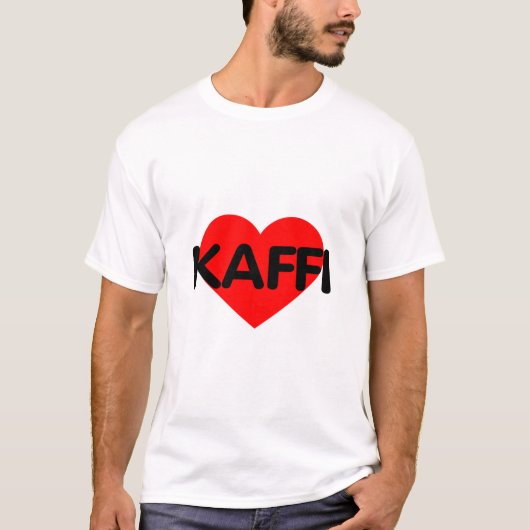 コーヒーが大好き - Kaffi Tシャツ (正面)