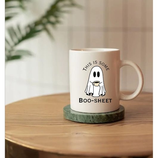 コーヒーが好きなお化けのbooシート コーヒーマグカップ