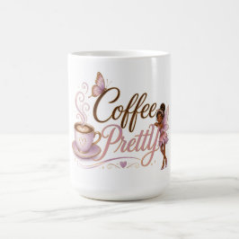 コーヒーが好きなピクシー（２）のマグカップ コーヒーマグカップ