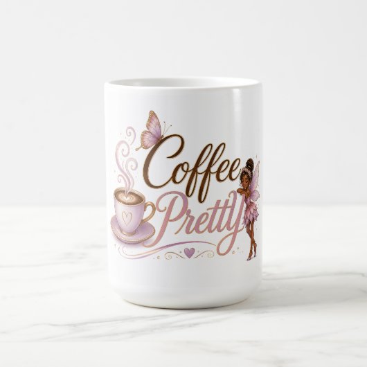 コーヒーが好きなピクシー（２）のマグカップ コーヒーマグカップ (中央)