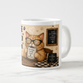 コーヒーが好きな猫のマグカップ ジャンボコーヒーマグカップ (正面右)