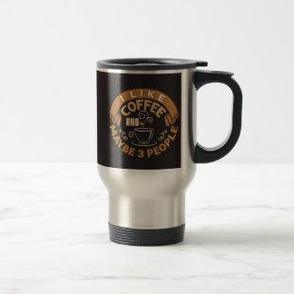 コーヒーが好き、たぶん3人も Funny Gift トラベルマグ