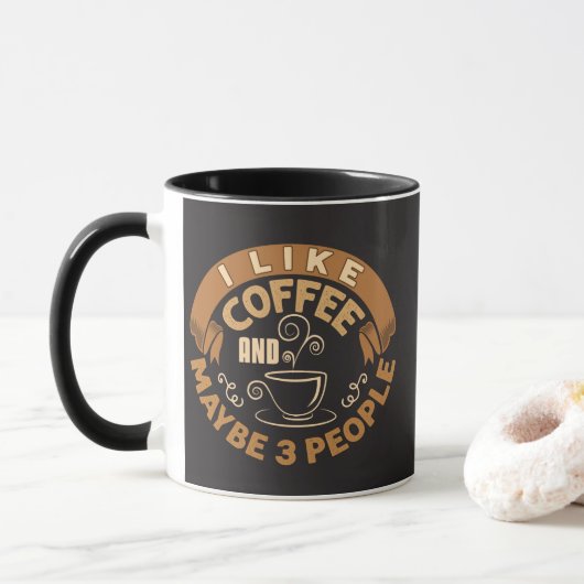コーヒーが好き、たぶん3人も Funny Gift マグカップ (ドーナツ)