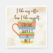 コーヒーが好き スタンダードランチョンナプキン (正面)