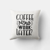 コーヒーが後で動作 クッション (裏面)