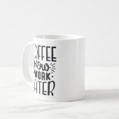 コーヒーが後で動作 コーヒーマグカップ (正面左)