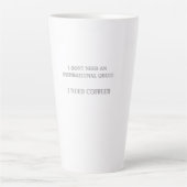 コーヒーが必要だ カフェラテマグ (正面)